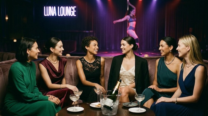 AI Image - Group of women in a strip club