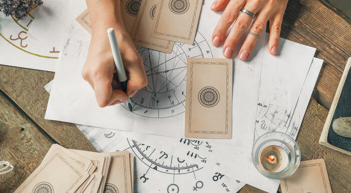 Drawing of a Horoscope Star Chart